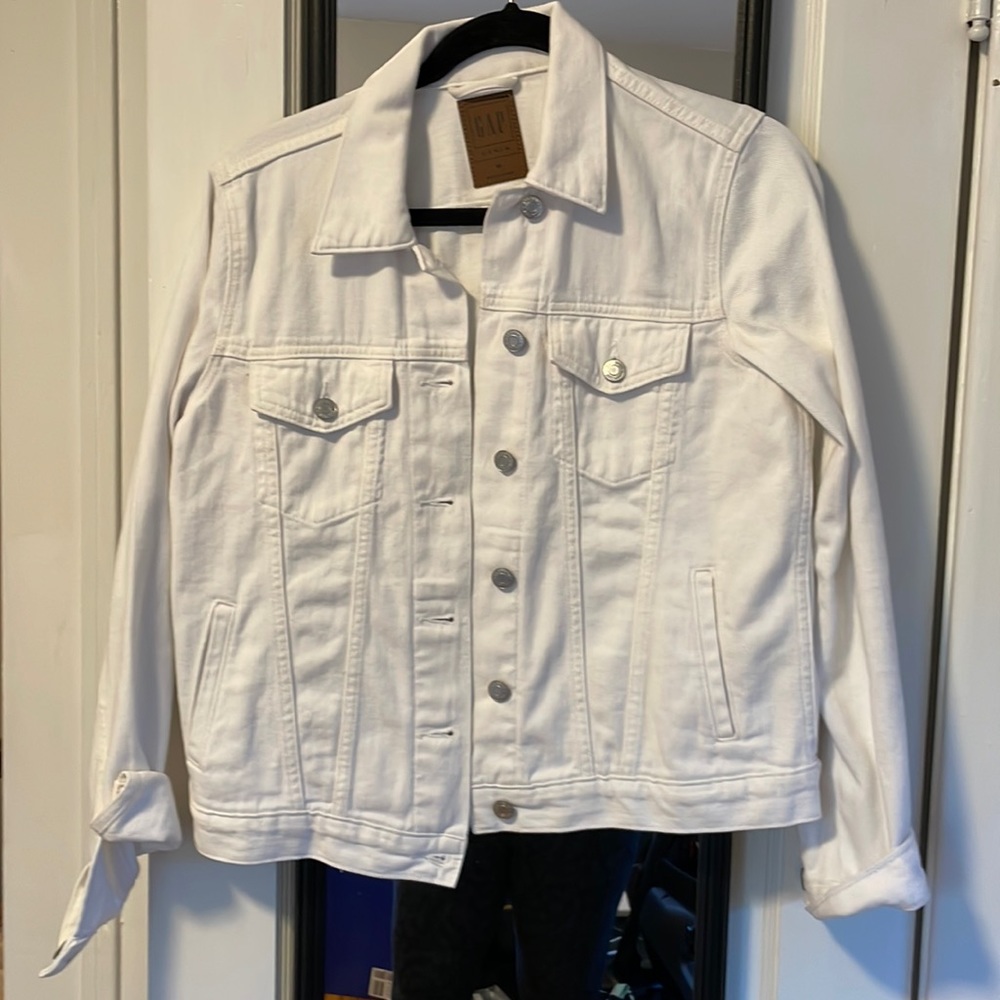 White jean jacket